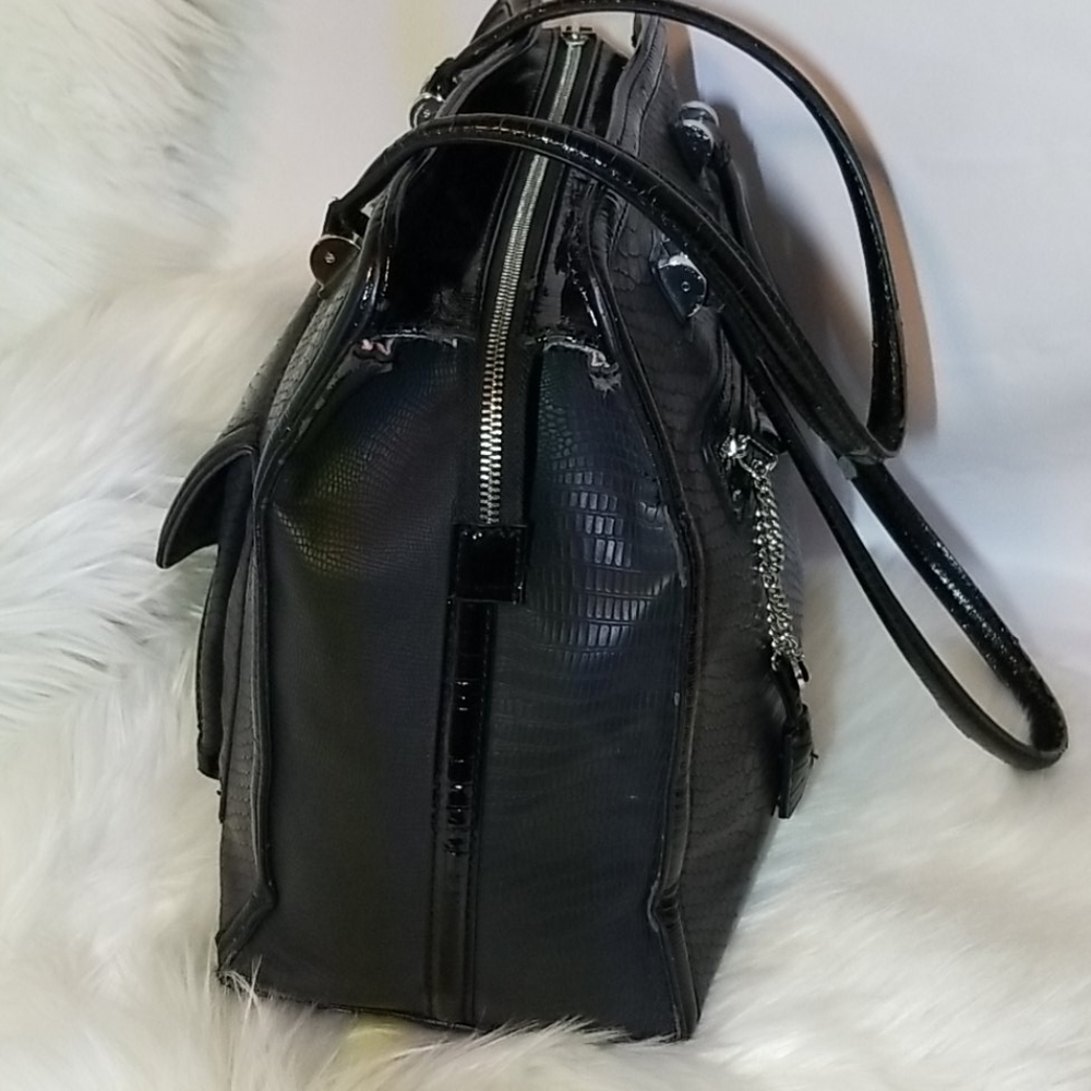 Guess Python Embossed Satchel - image 5